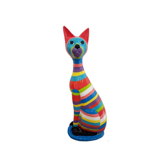 Design Dekoration Figur Katze aus Kunststoff Garten Statuen 98 cm Neu