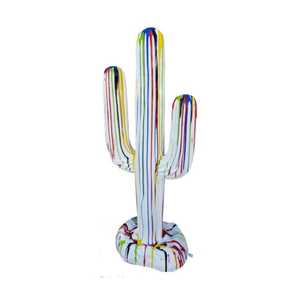Bunter Kaktus Garten Dekoration Skulpturen Statuen Deko Statuen 185x84cm
