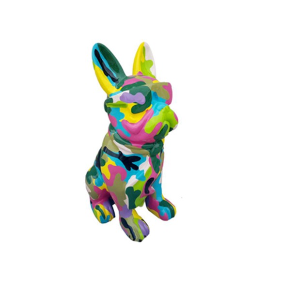 Design Dekoration Figur Hund aus Kunststoff Garten Skulptur Statuen 80 cm