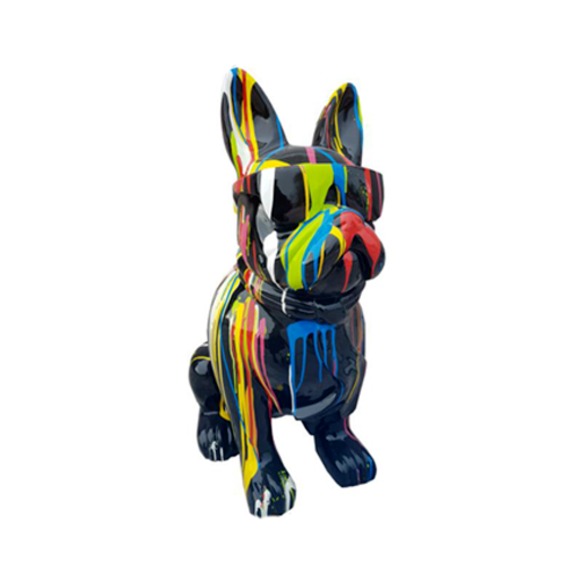 Design Dekoration Figur Hund aus Kunststoff Garten Skulptur Statuen 80cm