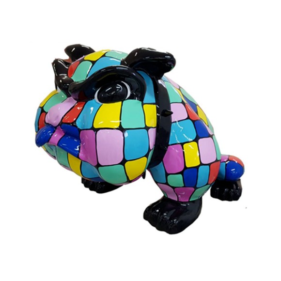 Design Dekoration Figur Hund Kunststoff Garten Skulptur Statuen 73x130cm