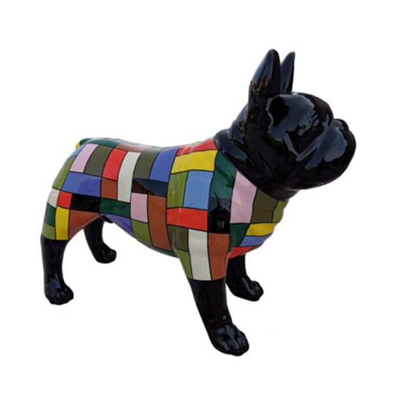 Design Dekoration Figur Hund aus Kunststoff Garten Skulptur Statuen 75x100
