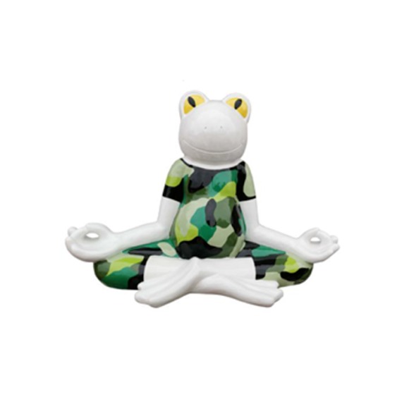 Moderne Skulptur Frosch Kunststoff Dekorative Figur Garten 55cm Statuen