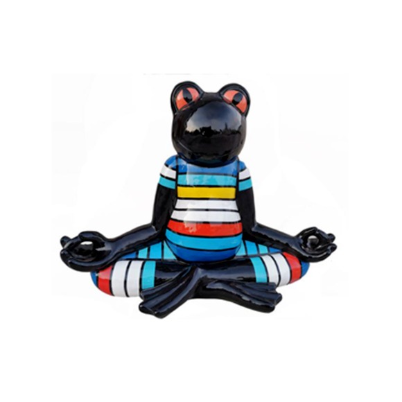Moderne Skulptur Frosch Kunststoff Figur Garten 55cm Statuen Deko Neu