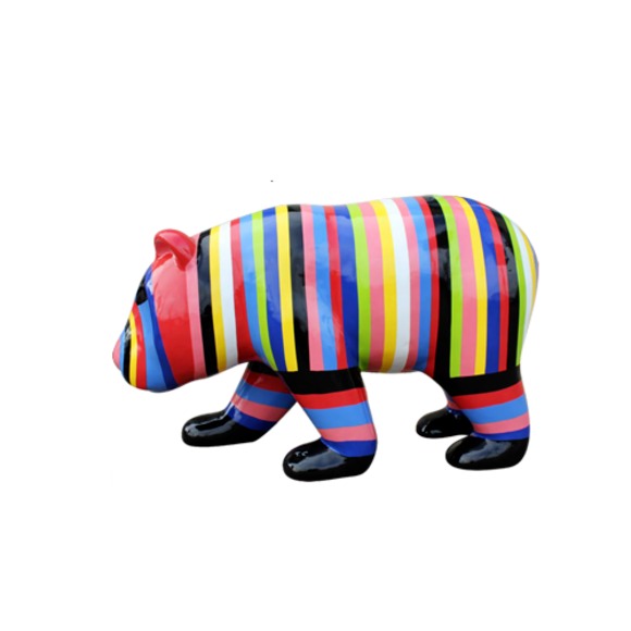 Design Dekoration Figur Bär aus Kunststoff Garten Skulptur Statuen 165x90cm