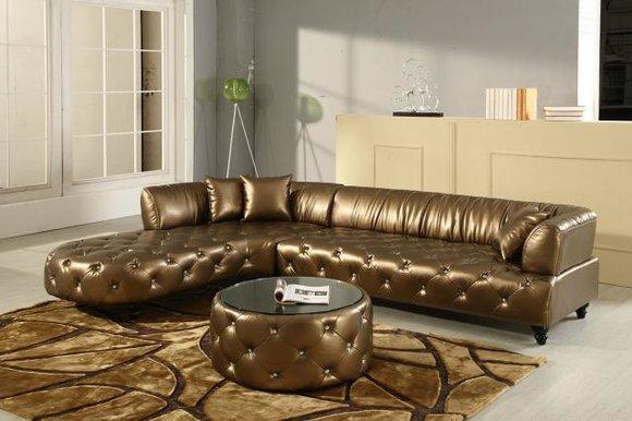 Chesterfield Luxus Wohnlandschaft Couch Polster Garnitur Ledersofa Sofa