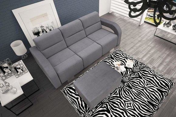 Schlafsofa Klappcouch 3-Sitzer Schlaffunktion + Bettkasten Couch Sofa Klappsofa ALISS