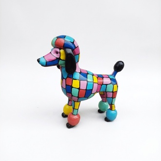 Abstrakt 63cm Hund Figur Statue Skulptur Deko Garten Design Statuen