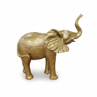 Abstrakte Deko Figur Statue Skulptur 160cm Statuen Skulpturen Gold Elefant Neu