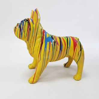 Abstrakte Figur Kunst Hund Skulptur Deko Design Statuen bunt Statue Garten