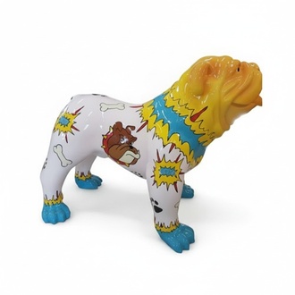 Abstrakte Figur Statue Dekoration Design Skulptur Deko 90cm Hund Garten