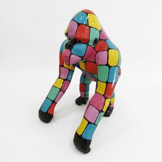 Abstrakte Figur Statue Design Skulptur Deko Bunter Gorilla Statuen Dekoration