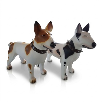 Abstrakte Kunst Figur Statue Garten dekoration Figuren Deko Kampf Hund