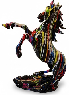Abstrakte Pferd Figur Statue Skulptur 92cm Statue Skulpturen Bunte Skulptur