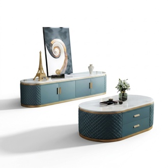 Anrichte Low Board Side Schrank Wohn Zimmer Sideboard Couchtisch 2tlg. Set Neu