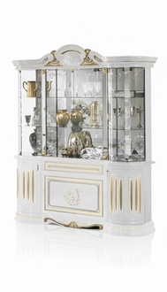 Anrichte Luxus Schaufenster Vitrine Glas Schrank Modern Stil Italienische Möbel
