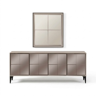 Anrichte Luxus Sideboard Schrank Kommode Holzschrank Holz Weiß Modern
