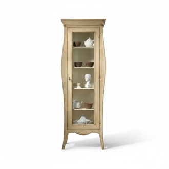 Anrichte Luxus Vitrine Glas Schrank Klassische Stil Italienische Möbel