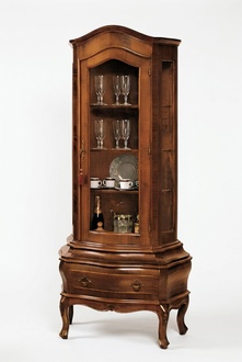 Anrichte Massivholz Sideboard Wohnzimmer Anrichte Vaccari cav giovanni Glastüren
