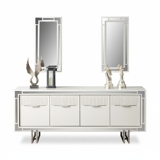 Anrichte Sideboard Weiß Schrank Kommode Holzschrank Holz Esszimmer
