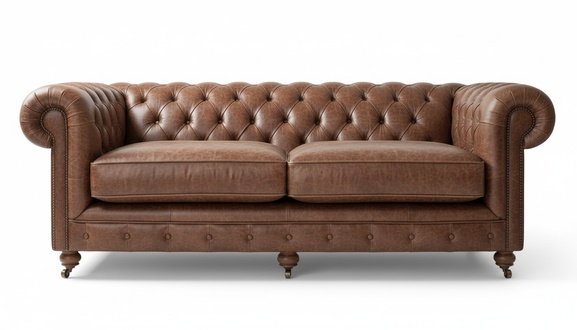 Antik Stil Old Look Leder Sofa 3 Sitzer English Stil Sofas Couch Garnitur Neu