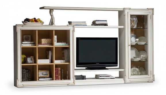Antik Stil tv Wohnwand Fernseh Ständer Schrank Wohnwände rtv Glasschrank Möbel