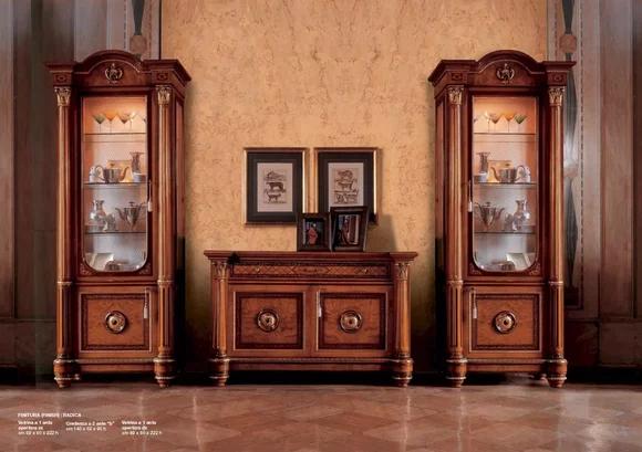 Vitrine Luxus Schränke Vitrinen Holz Wohnzimmer Möbel Glas Braun