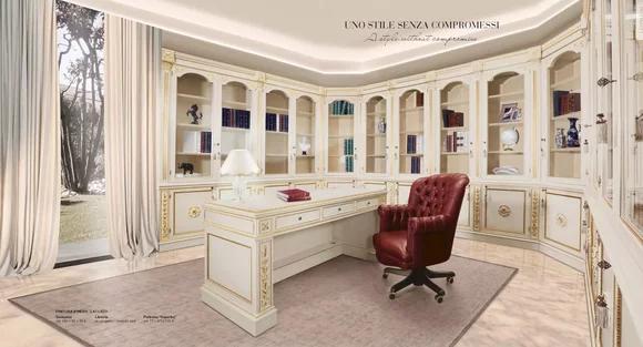 Schreibtisch Büromöbel Computermöbel Büro Tisch Holz Tische Weiß Gold