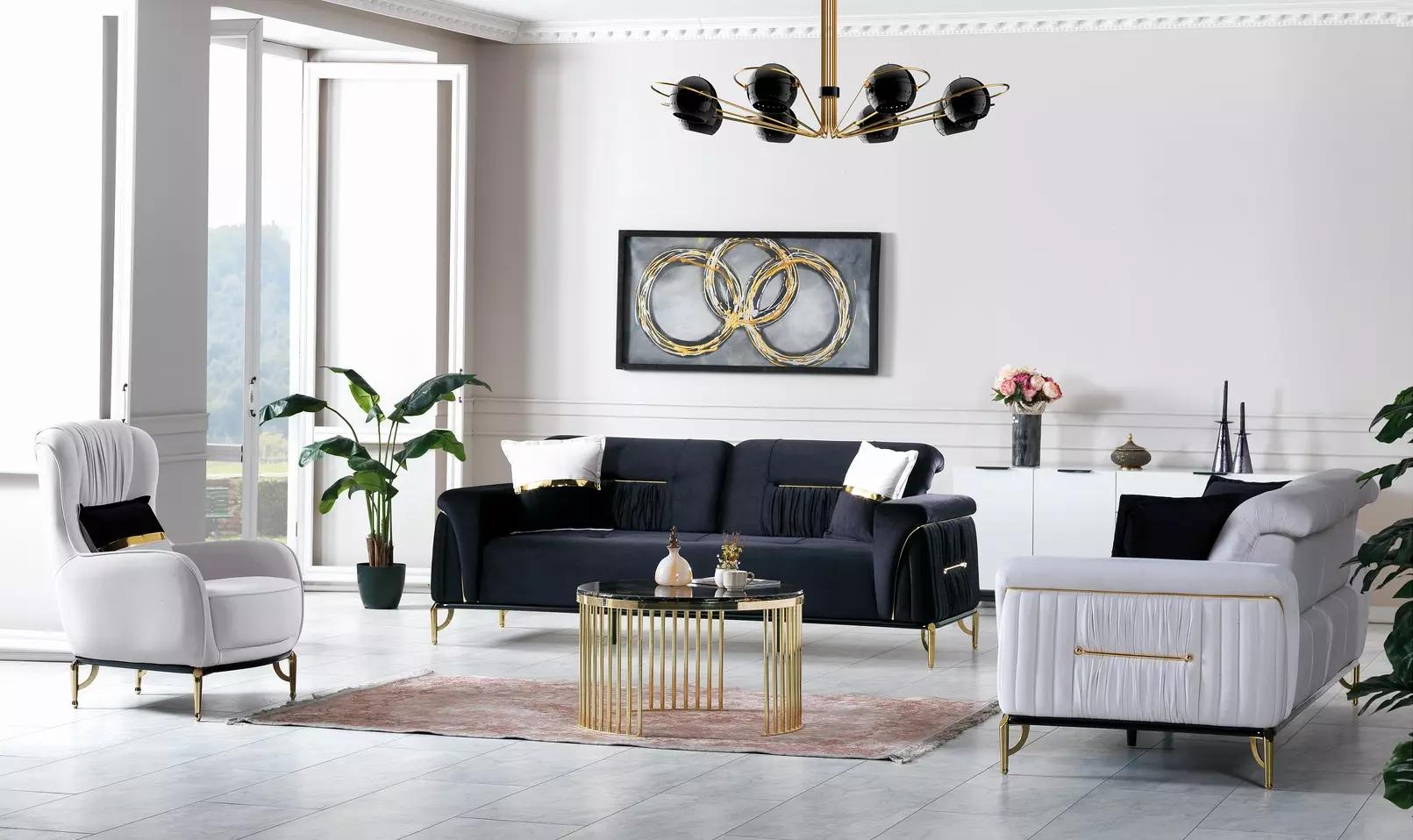 Design Wohnzimmer Set Sofagarnitur 3+3+1 Wohnzimmer Möbel Garnituren