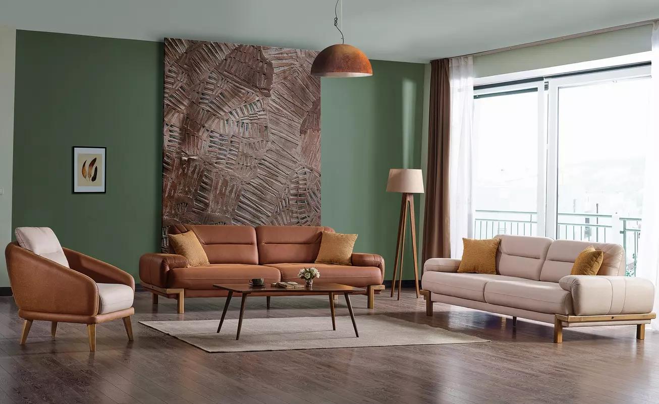 Sofagarnitur 3+3+1 Sitzer Möbel Luxus Set Modern Sofagarnitur Set 3tlg