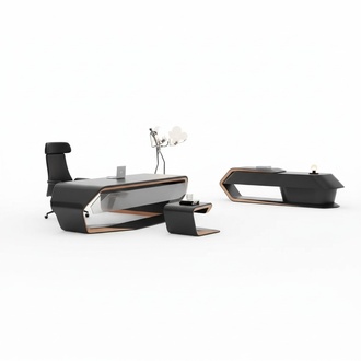 Arbeitszimmermöbel Set Schreibtisch Couchtisch Sideboard Luxus Möbel