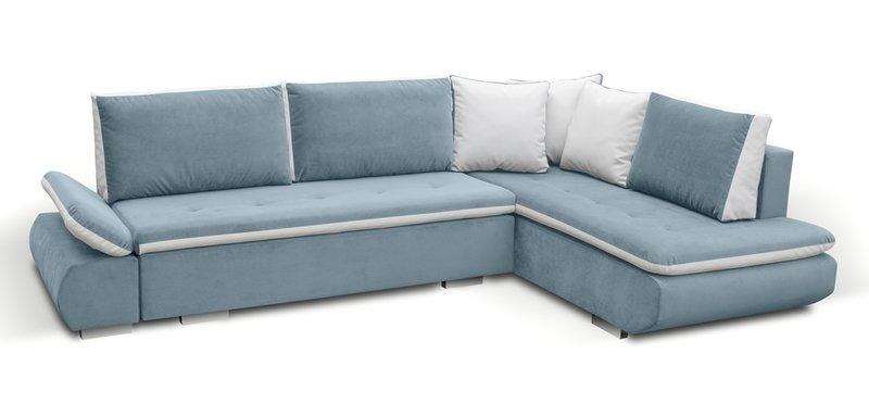 Sofa Schlafsofa Designer Sofa mit Bettfunktion + Bettkasten Ecksofa Couch NEU ARGENT TRINITY
