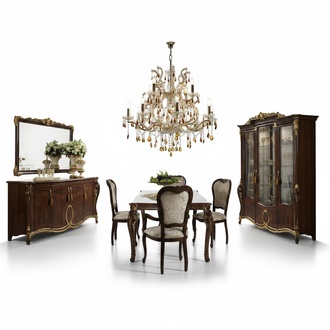 arredoclassic™ Luxus Klasse Möbel Esszimmer Vitrine Tisch Kommode 8tlg.