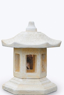 Außenleuchte Lampe Terrassen Stein Skulptur Leuchte Beleuchtung Laterne