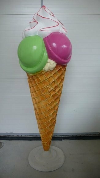 XXL Eis Diele Werbung Aufsteller Figur Garten Dekoration Deko Deko Laden