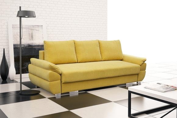 Schlafsofa Klappcouch 3-Sitzer Schlaffunktion + Bettkasten Couch Sofa