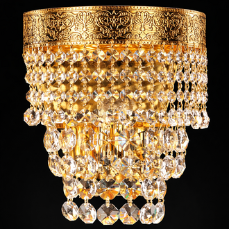 Lampen Wandlampe Wandleuchten Wandleuchte Lüster Wand Kristall Gold