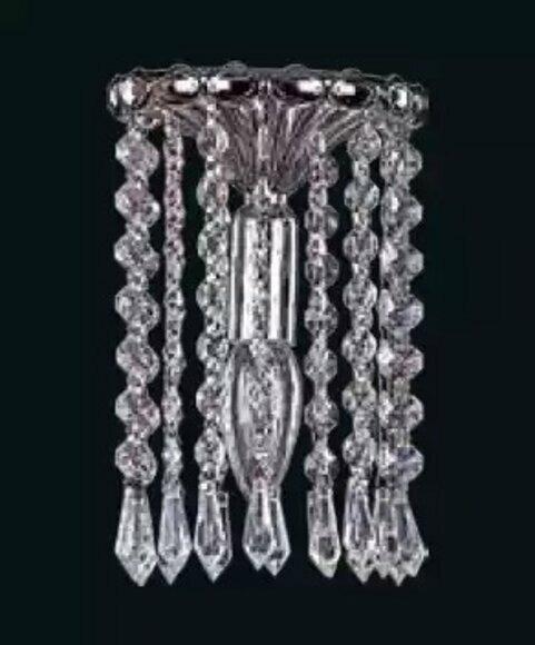 Deckenlampe Deckenleuchter Kronleuchter Silber Lüster Kristall Lampe