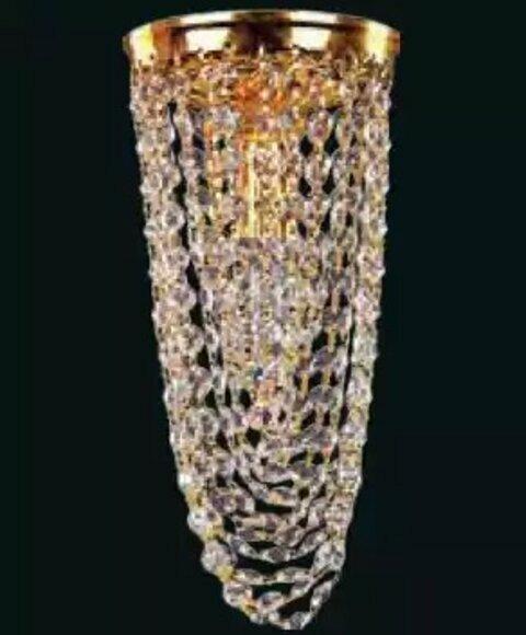 Luxus Deckenleuchter Kronleuchter Gold Deckenlampe Lüster Kristall Art