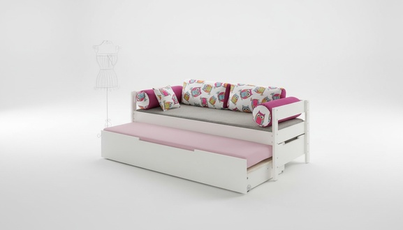 Babybett Kinderbett Gitterbett 210cm x 98cm x 75cm Weiß