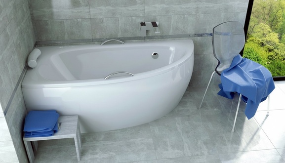 Badewanne Eckwanne Eck 150*70 cm Acrylwanne Wanne Bad Eckbadewanne