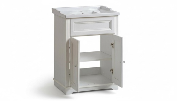 Badmöbel Antik Stil Becken Landhaus Badezimmer 60cm Waschbecken Unterschrank