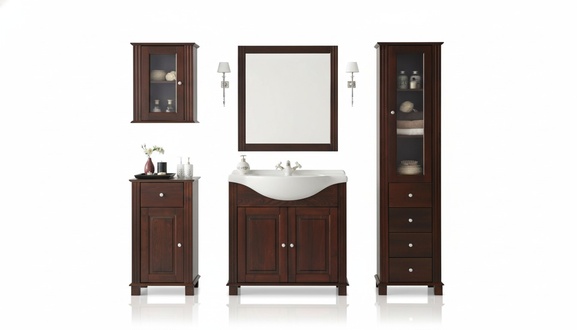 Badmöbel Set Badmöbelset Badezimmer Waschbecken 5tlg. Zimmer Design Badmöbelsets