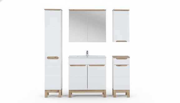 Badmöbelset Badezimmer Waschbecken Badmöbel Set 5tlg. Zimmer Design Badmöbelsets