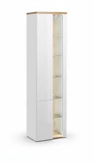 Badschrank Badezimmer Hochschrank Regal Badmöbel Regale Bad Spiegel 45x33x170cm