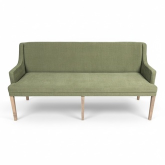 Bank Textil Sitz Bänke Chesterfield Restaurant Stoff Laden Sofa Leder Couch Neu