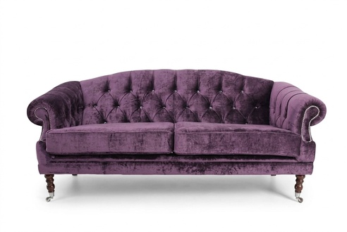 Barock Rokoko Sofa Couch Textil Samt Chesterfield - Designer Couchen