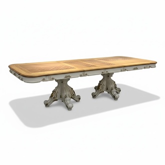 Barock Rokoko Stil Möbel Esstisch Tische Esszimmer Garnitur Geschnitzter Tisch