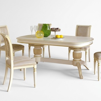 Barock Rokoko Stil Möbel Esstisch Tische Esszimmer Garnitur Tisch 170*110cm neu