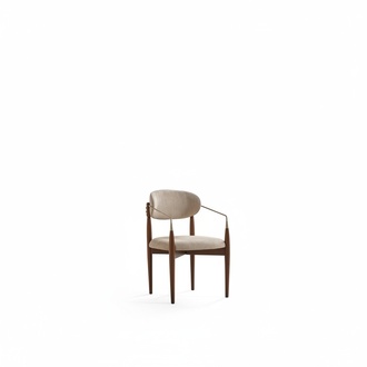 Beige Holz-Textil Stühle im eleganten Design, komfortabel